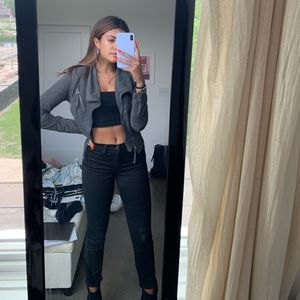Suede grey jacket